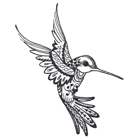 Doodle Treasures - Hummingbird (Blackwork)