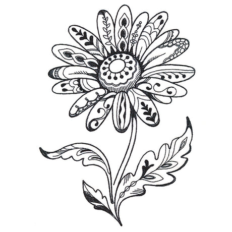 Doodle Treasures - Daisy (Blackwork)