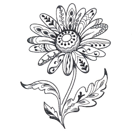 Doodle Treasures - Daisy (Blackwork)
