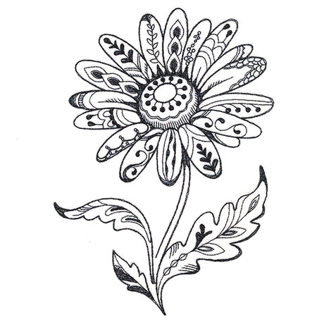 Doodle Treasures - Daisy (Blackwork)