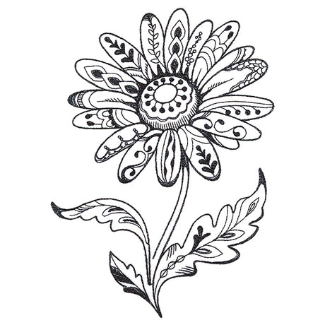 Doodle Treasures - Daisy (Blackwork)