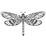 Doodle Treasure - Dragonfly (Blackwork)