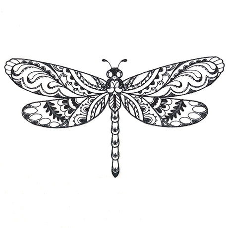 Doodle Treasure - Dragonfly (Blackwork)