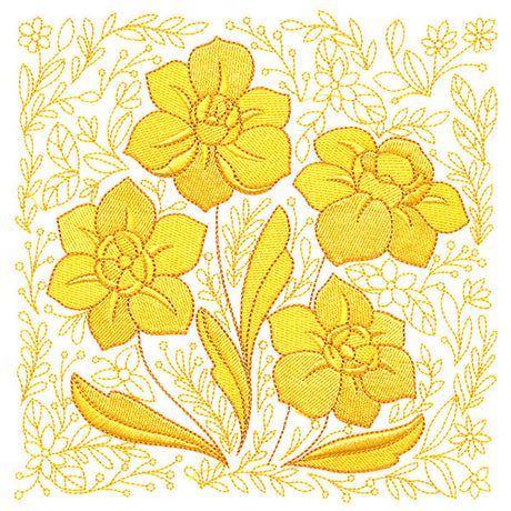 Darling Daffodils Square