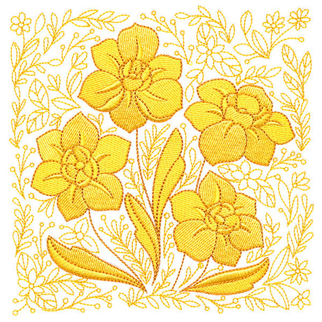 Darling Daffodils Square