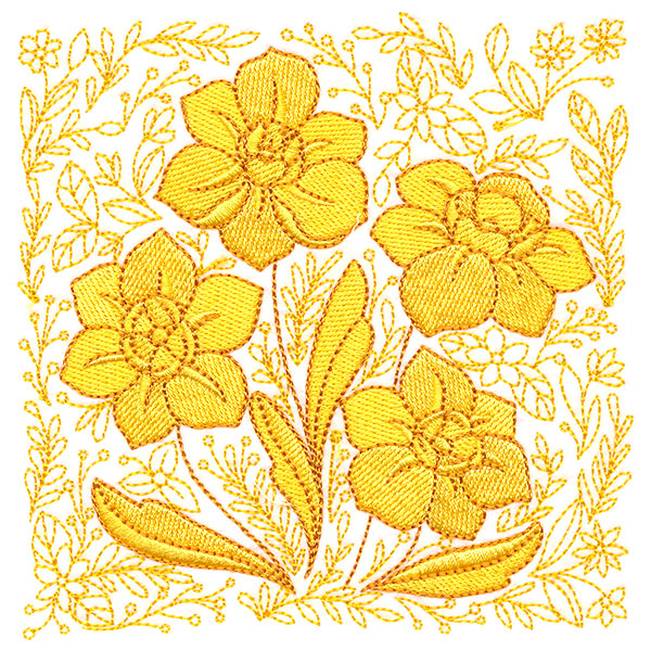 Darling Daffodils Square