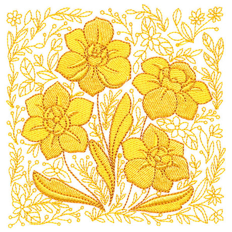 Darling Daffodils Square