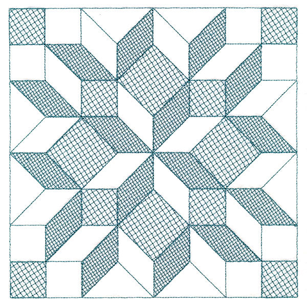 Fun on the Farm Quilting - Carpenter Star Square (Trapunto)