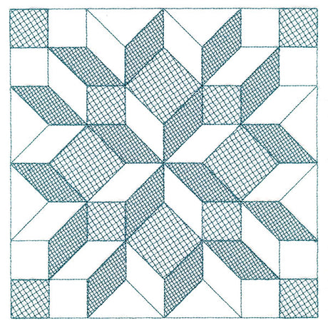 Fun on the Farm Quilting - Carpenter Star Square (Trapunto)