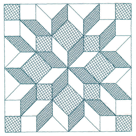 Fun on the Farm Quilting - Carpenter Star Square (Trapunto)