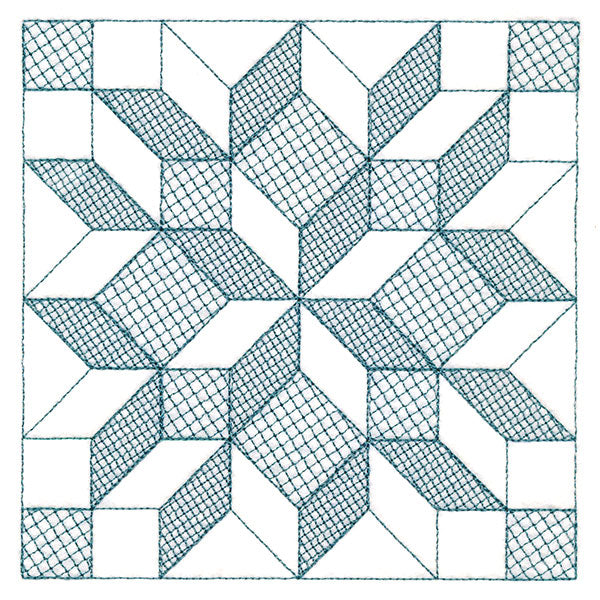 Fun on the Farm Quilting - Carpenter Star Square (Trapunto)