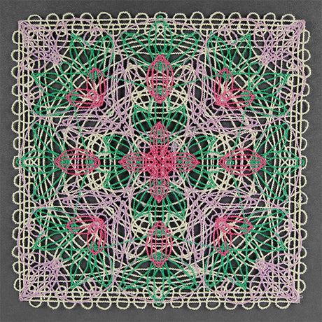 Spring Floral Granny Square (Battenburg Lace)