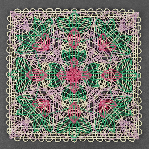 Spring Floral Granny Square (Battenburg Lace)