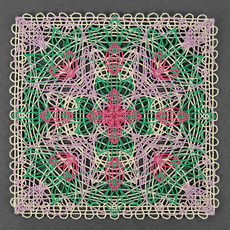 Spring Floral Granny Square (Battenburg Lace)