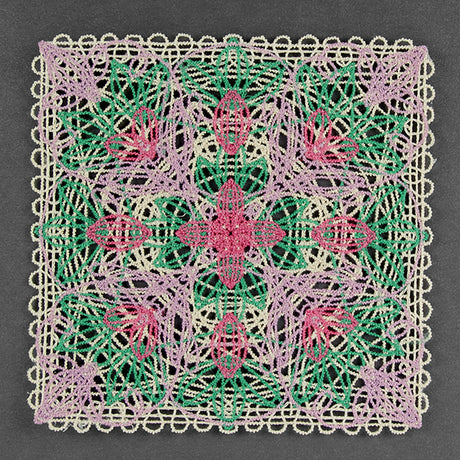 Spring Floral Granny Square (Battenburg Lace)