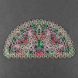 Spring Floral Granny Half Circle (Battenburg Lace)