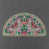 Spring Floral Granny Half Circle (Battenburg Lace)