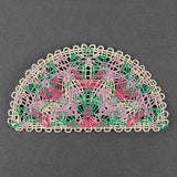 Spring Floral Granny Half Circle (Battenburg Lace)