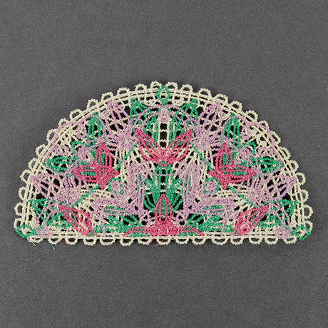 Spring Floral Granny Half Circle (Battenburg Lace)