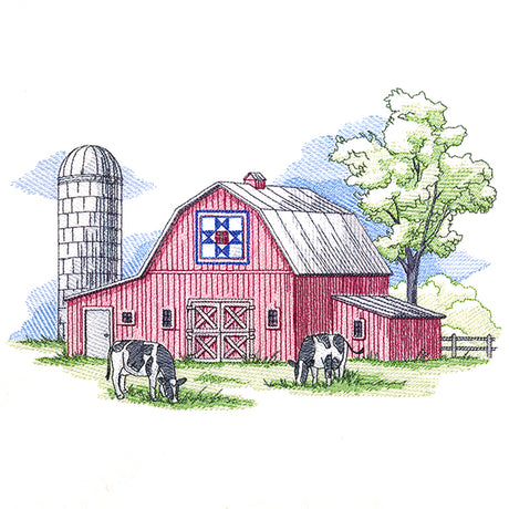 Classic Spring Barn Scene