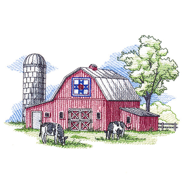Classic Spring Barn Scene