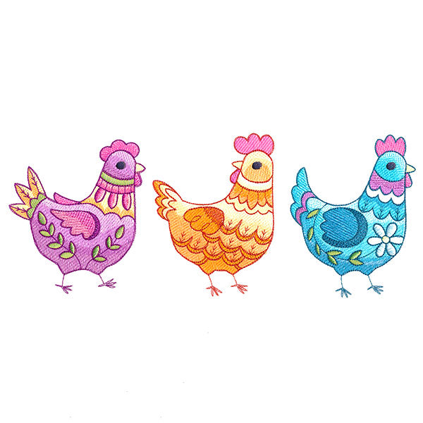 Textured and Fancy Chicken Trio