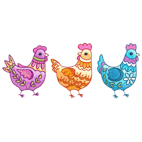 Textured and Fancy Chicken Trio