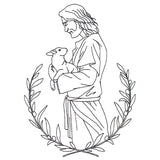 Good Shepherd Jesus with Lamb (Vintage Stitch)