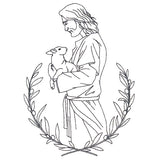 Good Shepherd Jesus with Lamb (Vintage Stitch)
