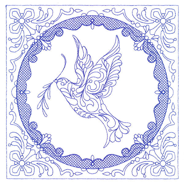 Faithful Stitches - Dove (Trapunto)