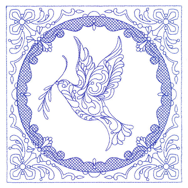 Faithful Stitches - Dove (Trapunto)