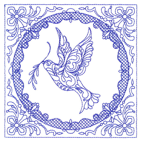 Faithful Stitches - Dove (Trapunto)