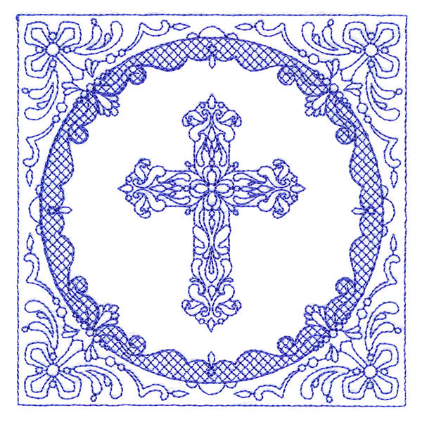 Faithful Stitches - Cross (Trapunto)