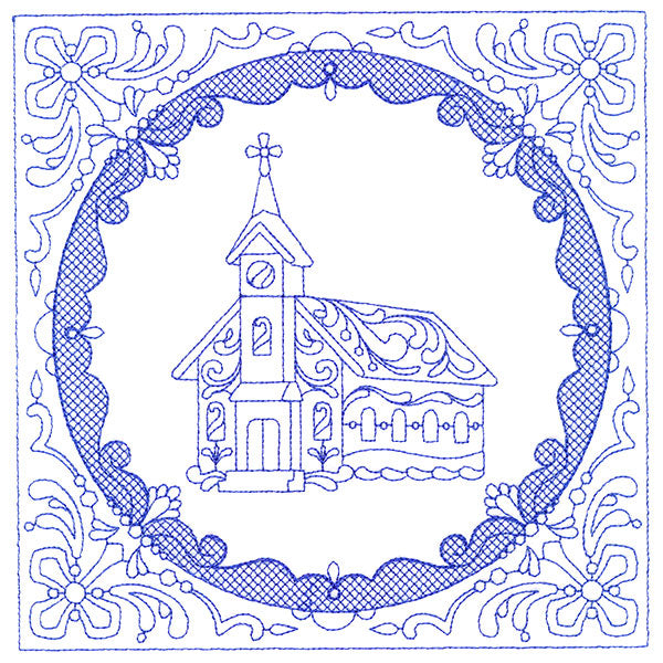 Faithful Stitches - Church (Trapunto)