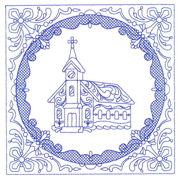 Faithful Stitches - Church (Trapunto)