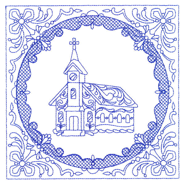 Faithful Stitches - Church (Trapunto)