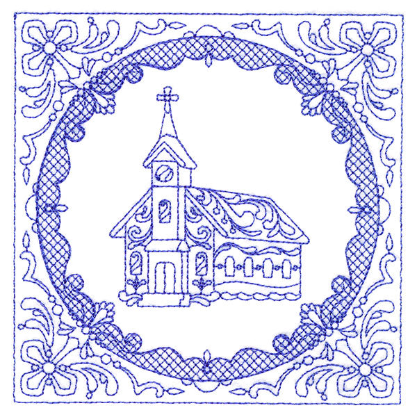 Faithful Stitches - Church (Trapunto)