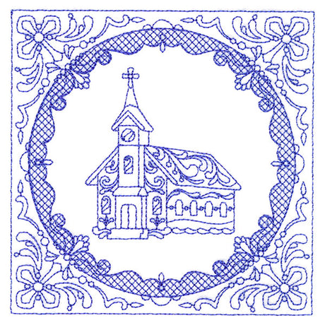 Faithful Stitches - Church (Trapunto)