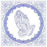 Faithful Stitches - Praying Hands (Trapunto)