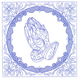 Faithful Stitches - Praying Hands (Trapunto)