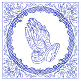 Faithful Stitches - Praying Hands (Trapunto)