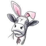 Bunny Ear Easter Cow