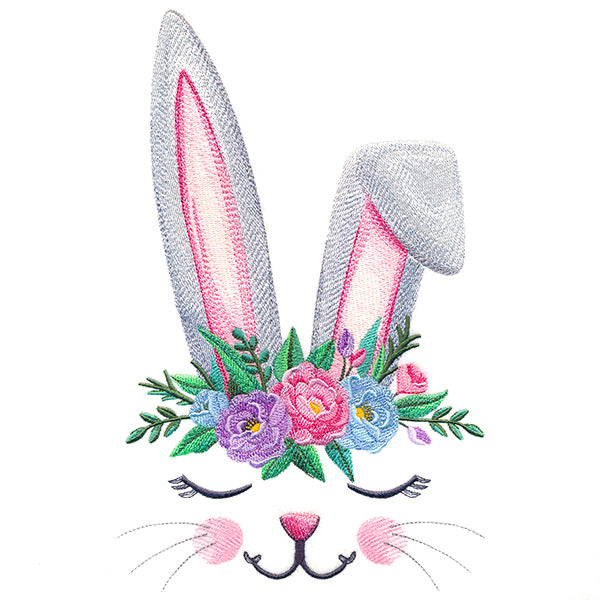 Charming Bunny in Flower Crown