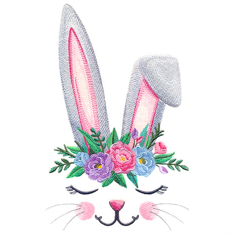 Charming Bunny in Flower Crown