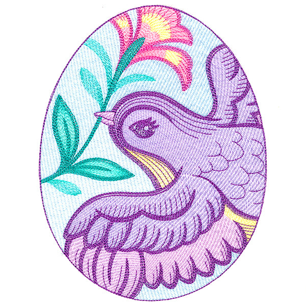 Easter Egg Artistry - Bird and Bloom