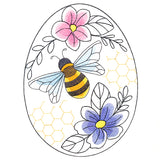 Easter Egg Artistry - Buzzing Bee and Blooms