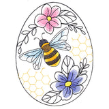 Easter Egg Artistry - Buzzing Bee and Blooms