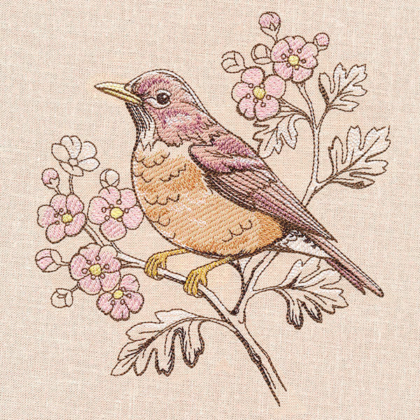 Birds and Blooms - Robin