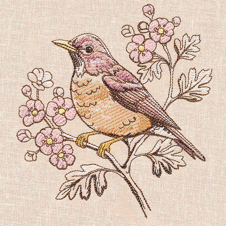 Birds and Blooms - Robin