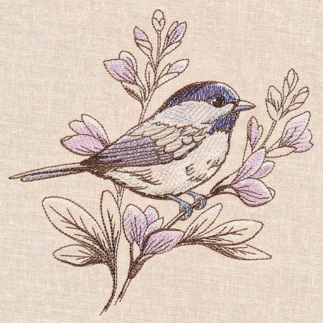 Birds and Blooms - Chickadee